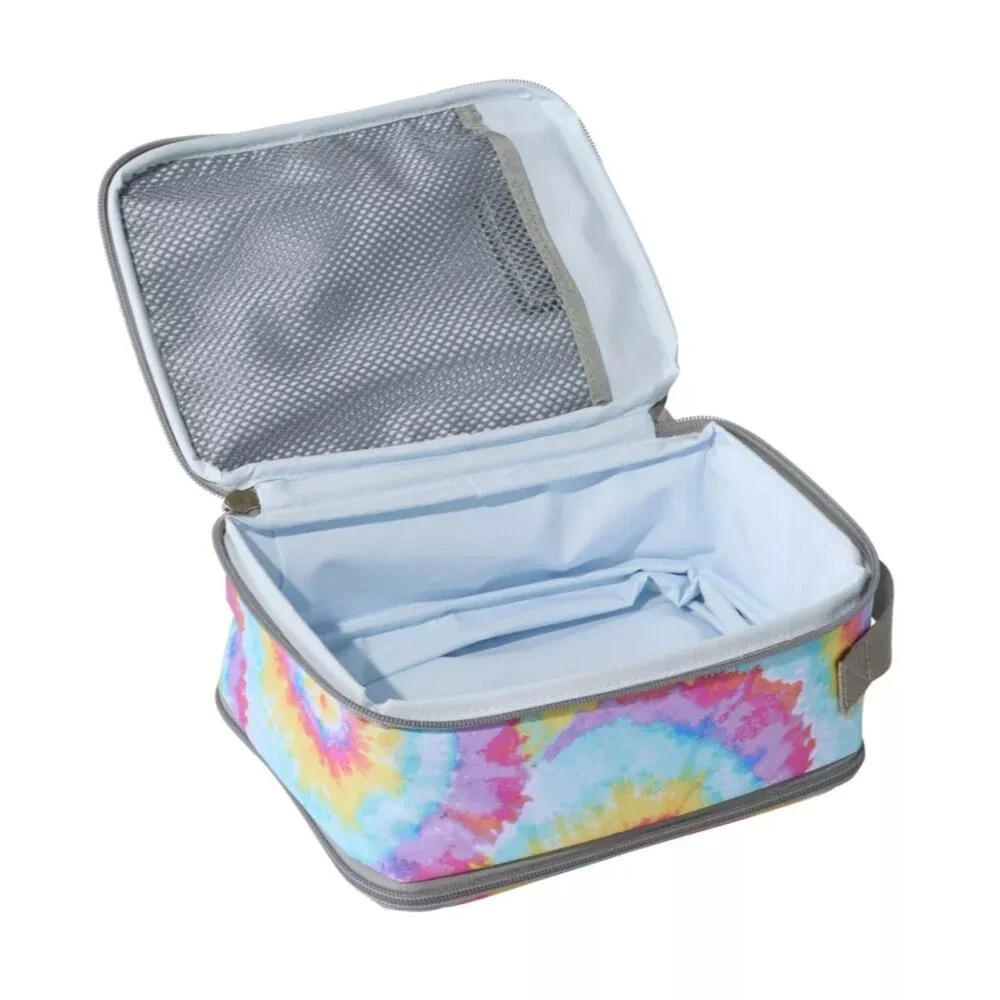 L.L.Bean Expandable Kids Multi Tie Dye Zip Around Adjustable Lunch Box GBO3350